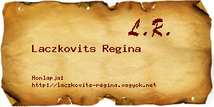 Laczkovits Regina névjegykártya